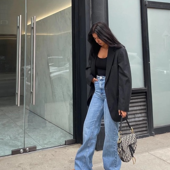 Everlane 80’s Italian Wool Black Blazer - Picture 6 of 13